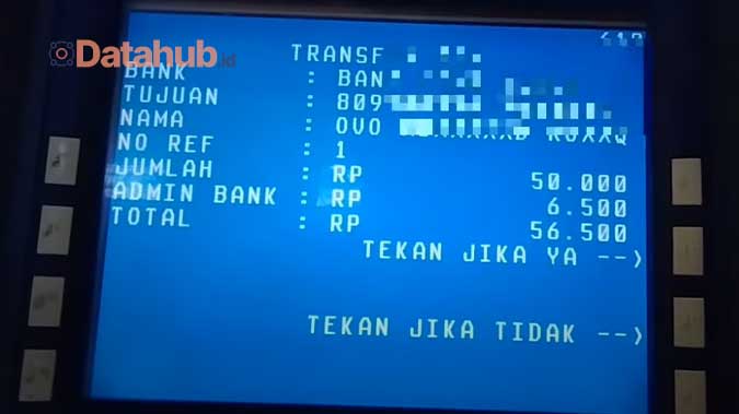 Top Up Lewat ATM